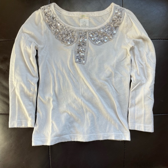 Crewcuts Other - Crewcuts Bejeweled Collar Long Sleeve Shirt